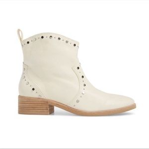 Dolce Vita Tobin Studded Bootie - White Leather